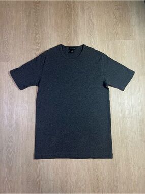 Club Monaco Dark Gray Minimalist Basic Crew Neck T-Shirt
